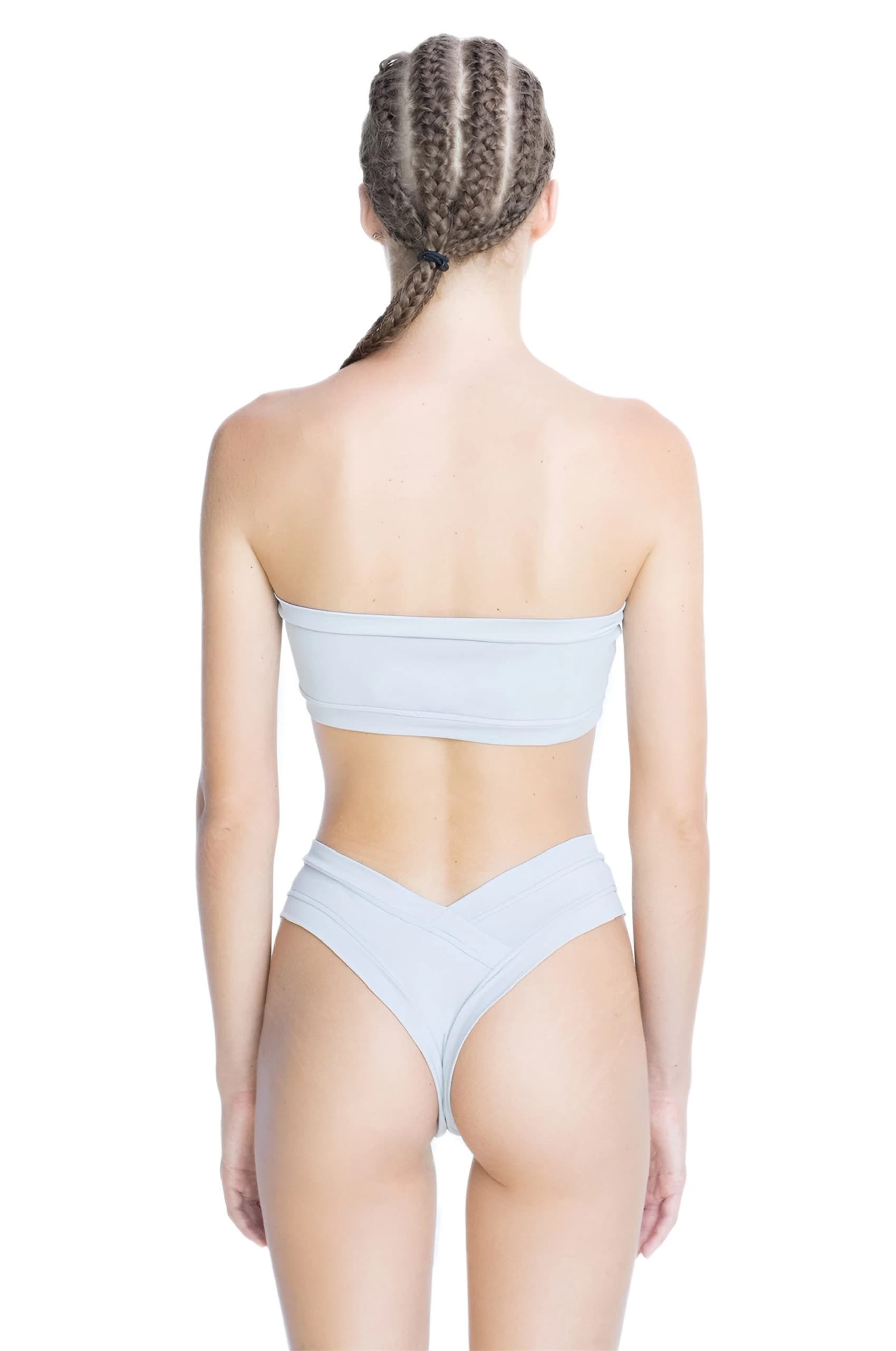 bikini with logo gray