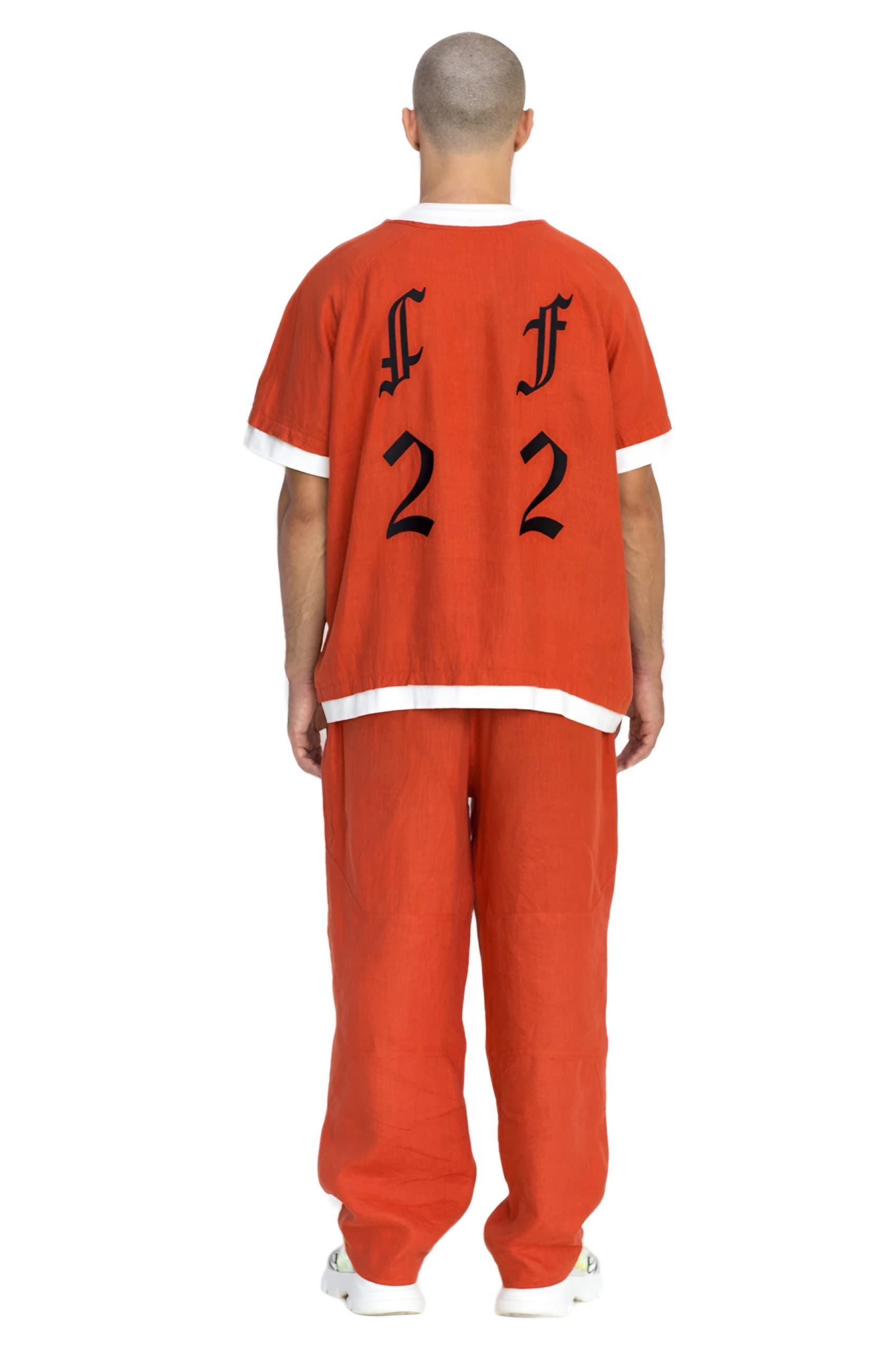 two-piece designer suit with embroidery