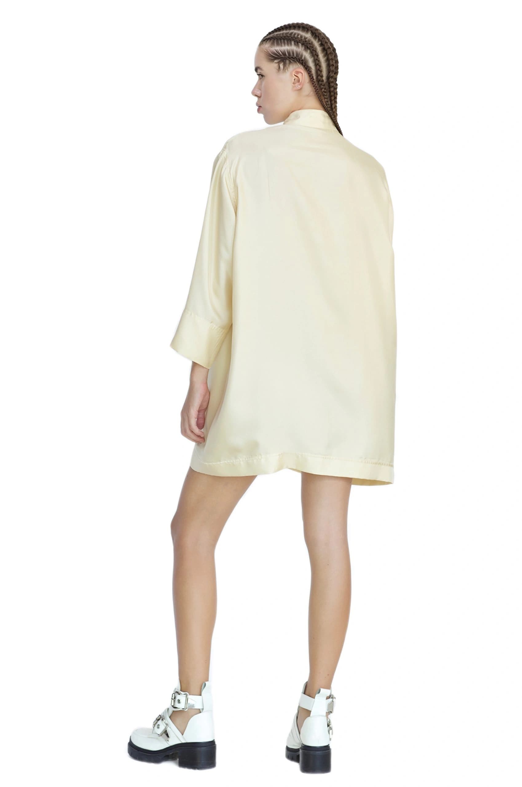 silk robe-shirt gold