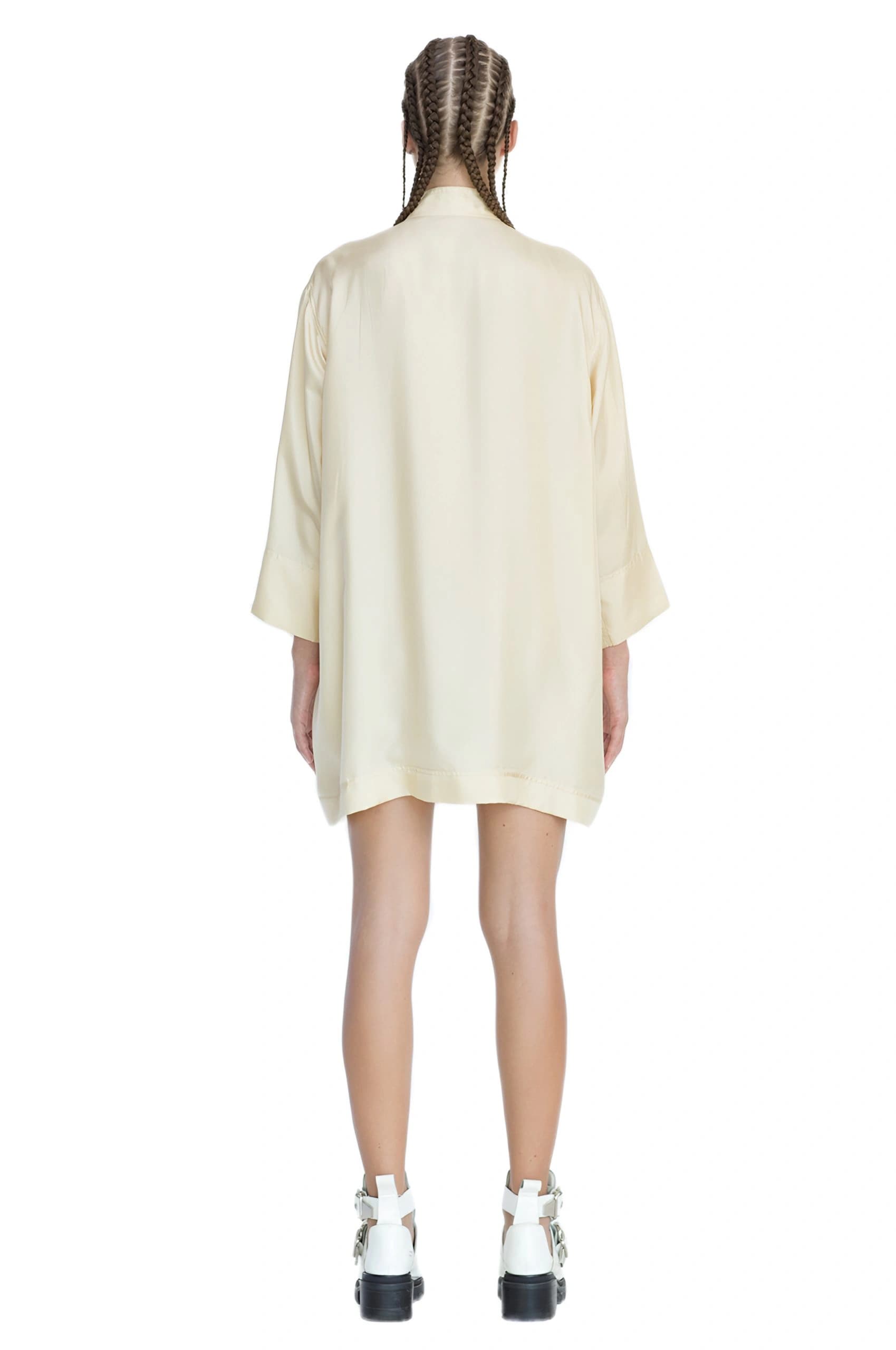 silk robe-shirt gold